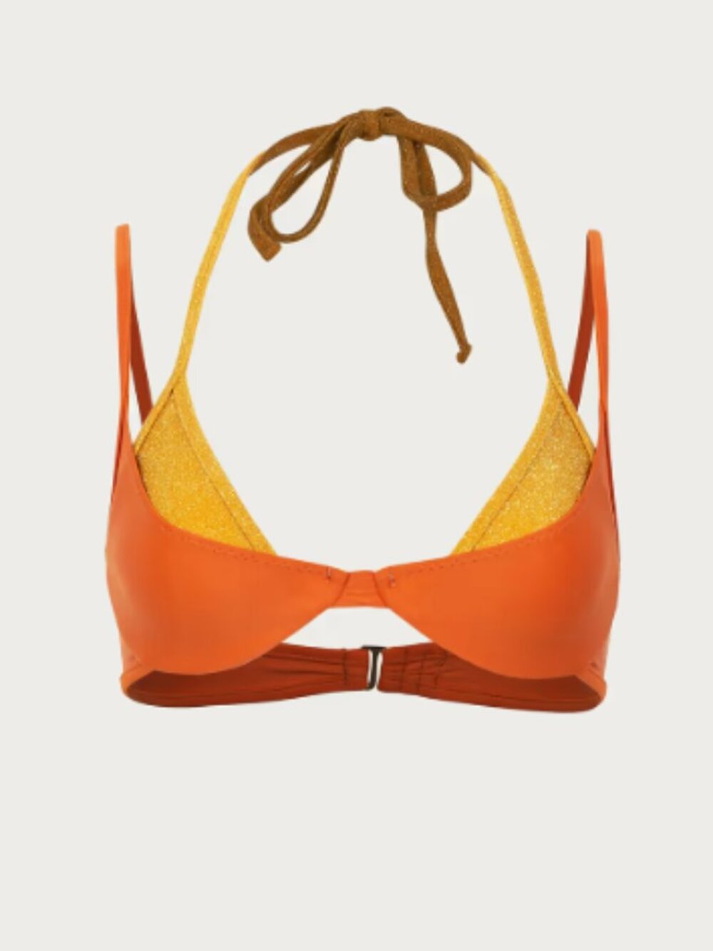 SAME swimware Orange and gold Bikini Top (sold out on web!) - NEVER WORN